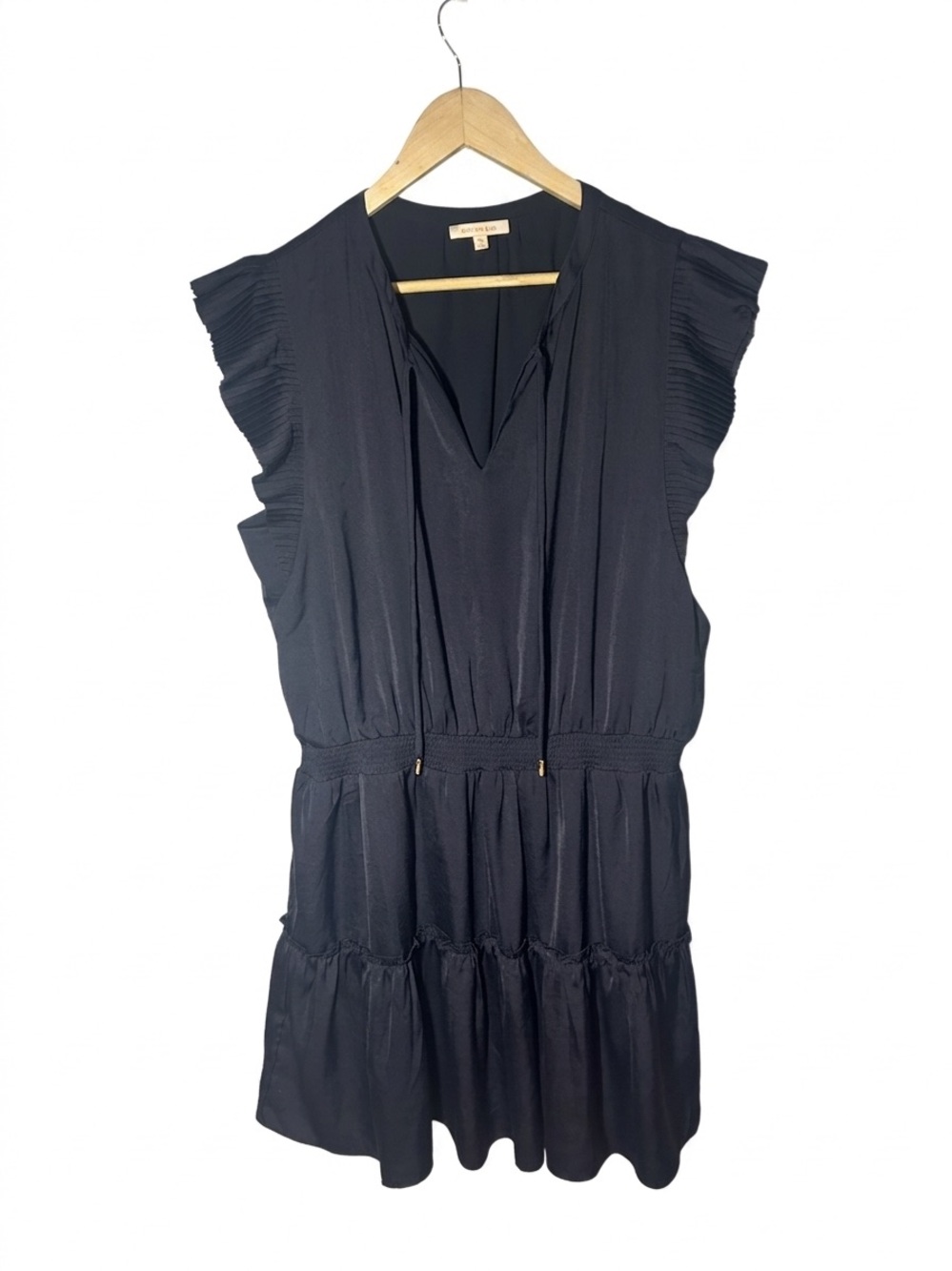 Skies Are Blue Tiered Midi Dress Black | XL